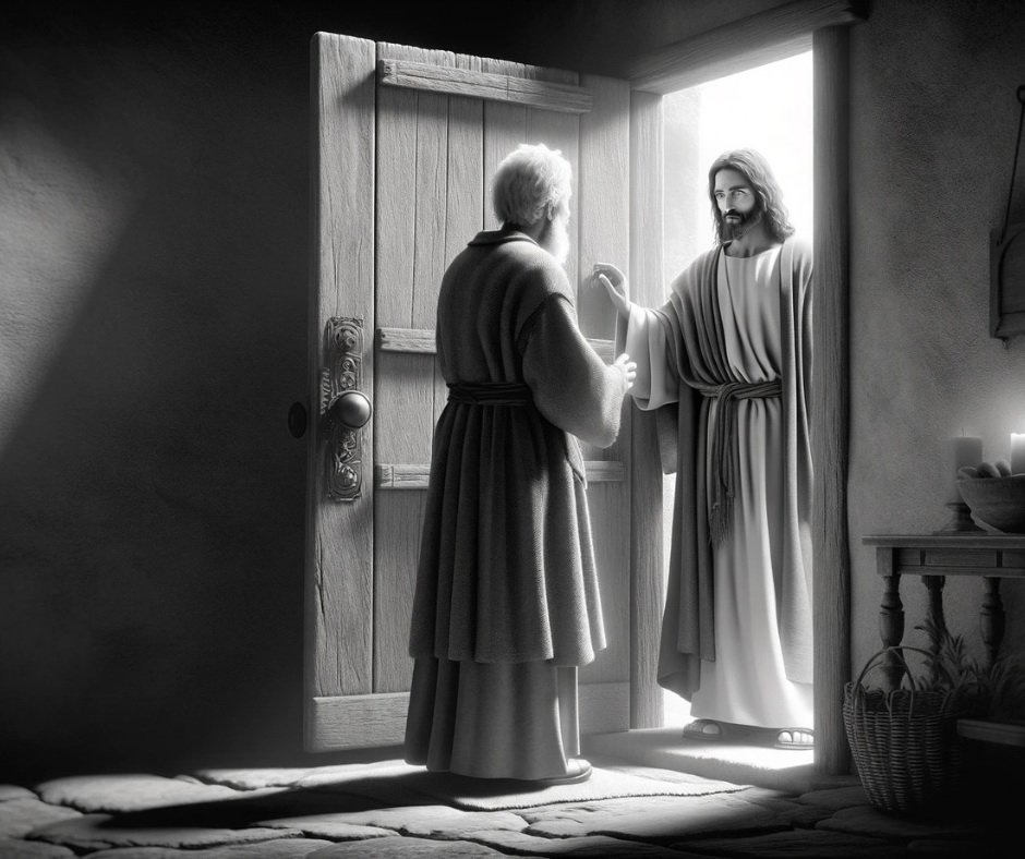 Man Opening the Door for Jesus