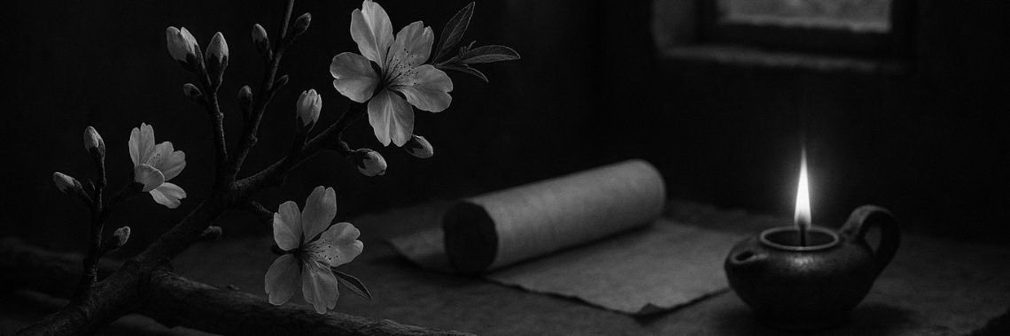 Almond branch with blossoms symbolizing God's watchfulness over His Word, inspired by Jeremiah 1:11–12.